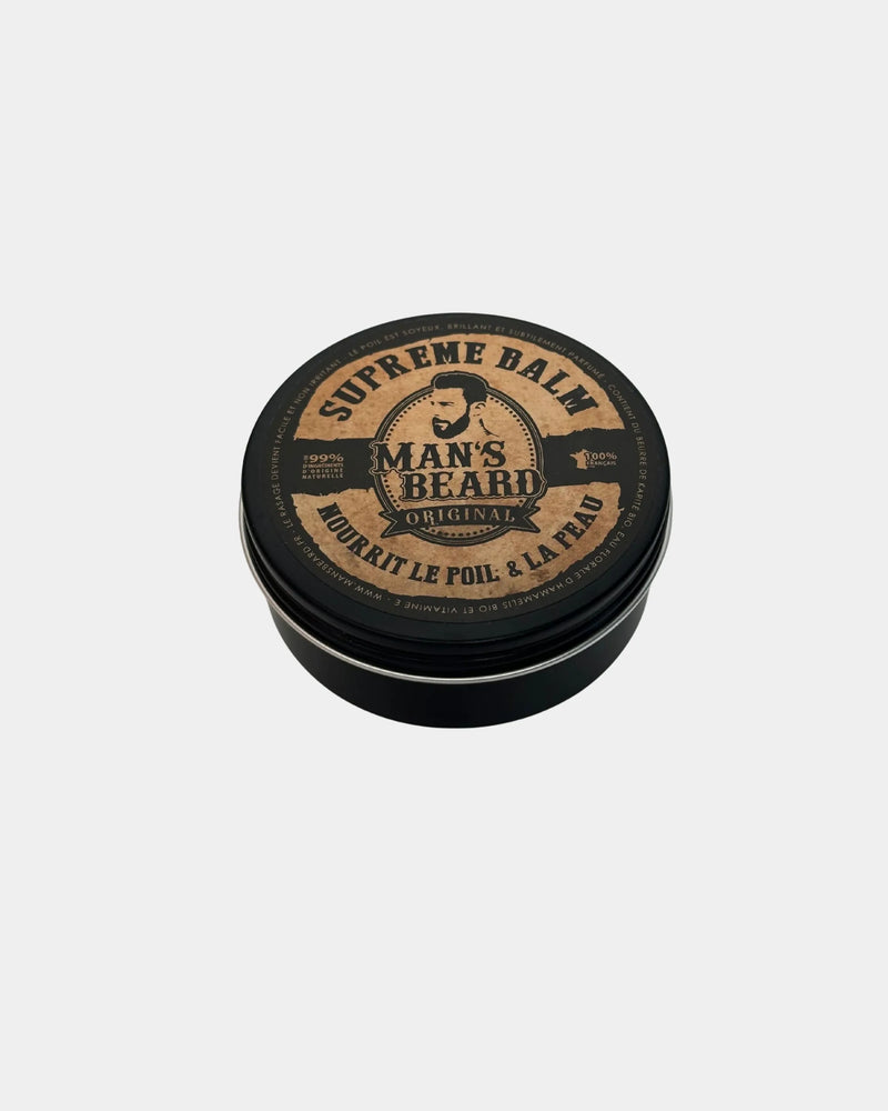 Baume à barbe Supreme Balm Man's Beard, boîte métallique