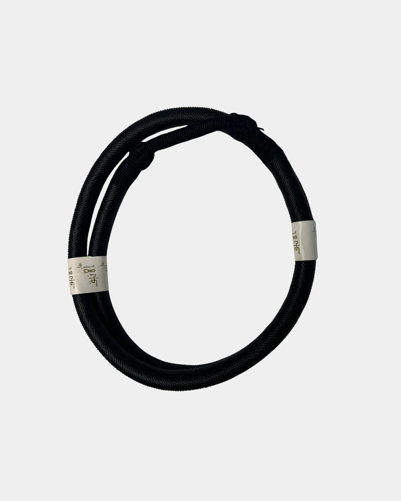 Agal noir, cordon enroulé, vue produit seul