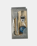 Coffret cadeau gris avec tasbih 33 perles, tasbih digital, boussole Qibla et stylo