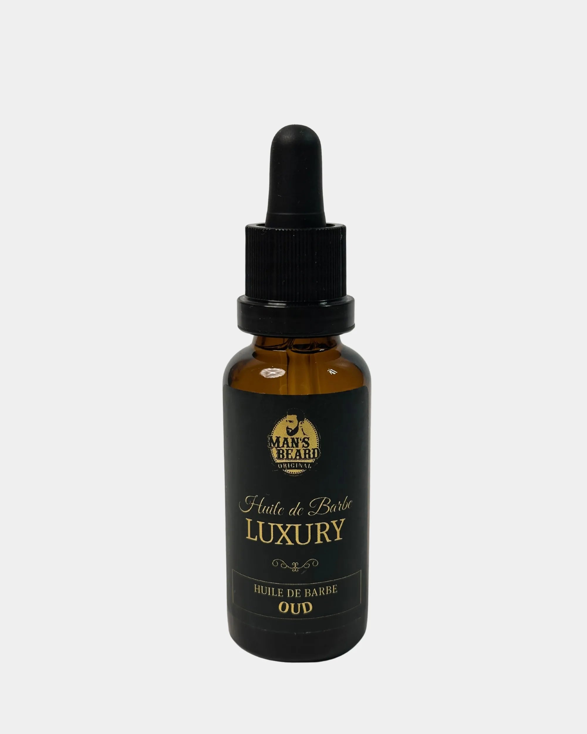 Huile de barbe Luxury Oud Man's Beard, flacon compte-gouttes