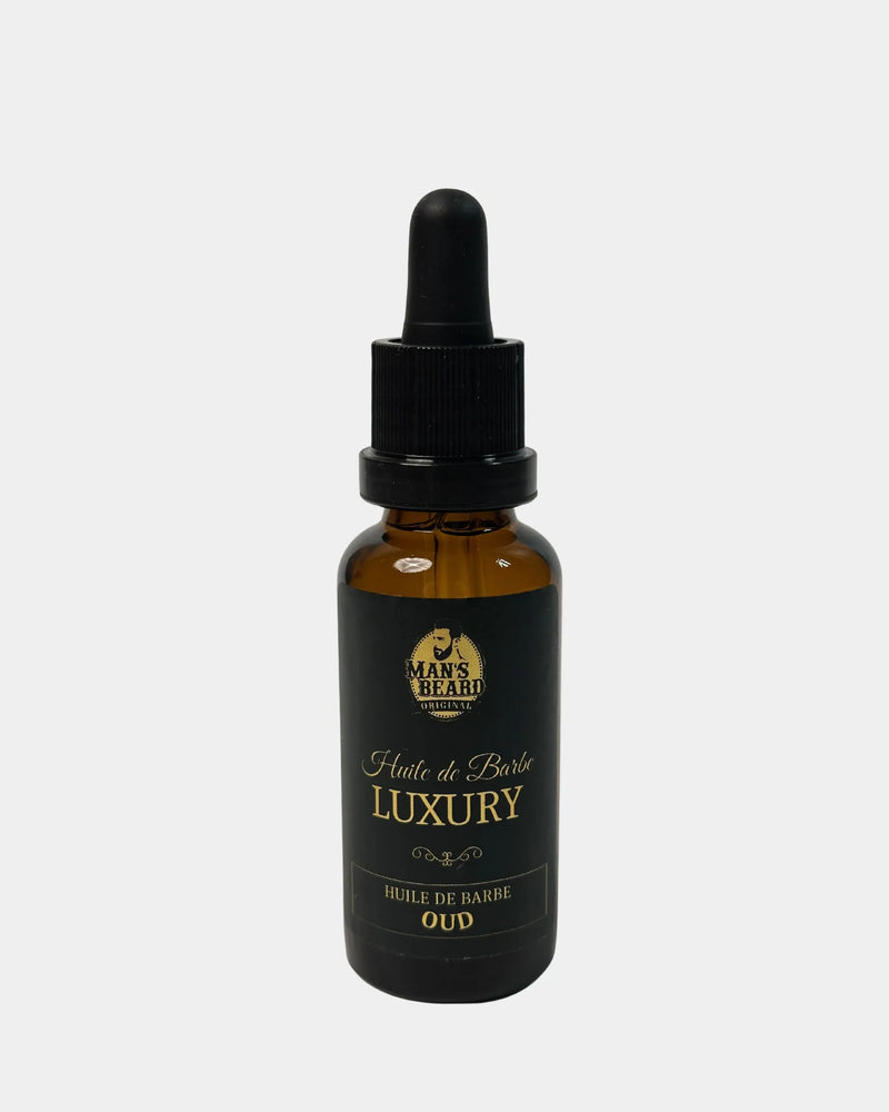 Huile de barbe Luxury Oud Man's Beard, flacon compte-gouttes