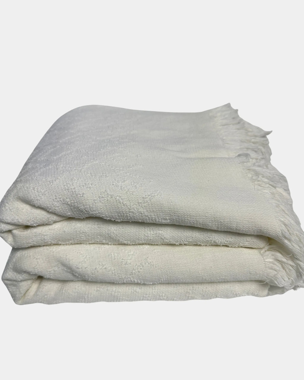 Tissu ihram blanc plié, texture jacquard sans couture, pièce 2