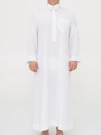 qamis qatari blanc de face