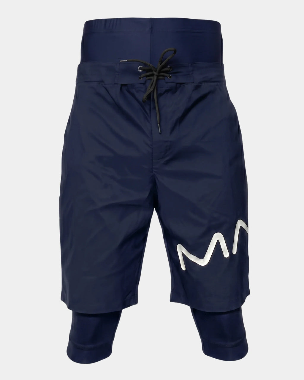 Short de bain awra bleu marine Al Rezam à plat, construction 2-en-1 avec legging