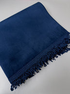 tapis de prière en velours bleu marine